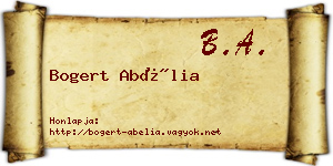 Bogert Abélia névjegykártya